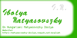 ibolya matyasovszky business card